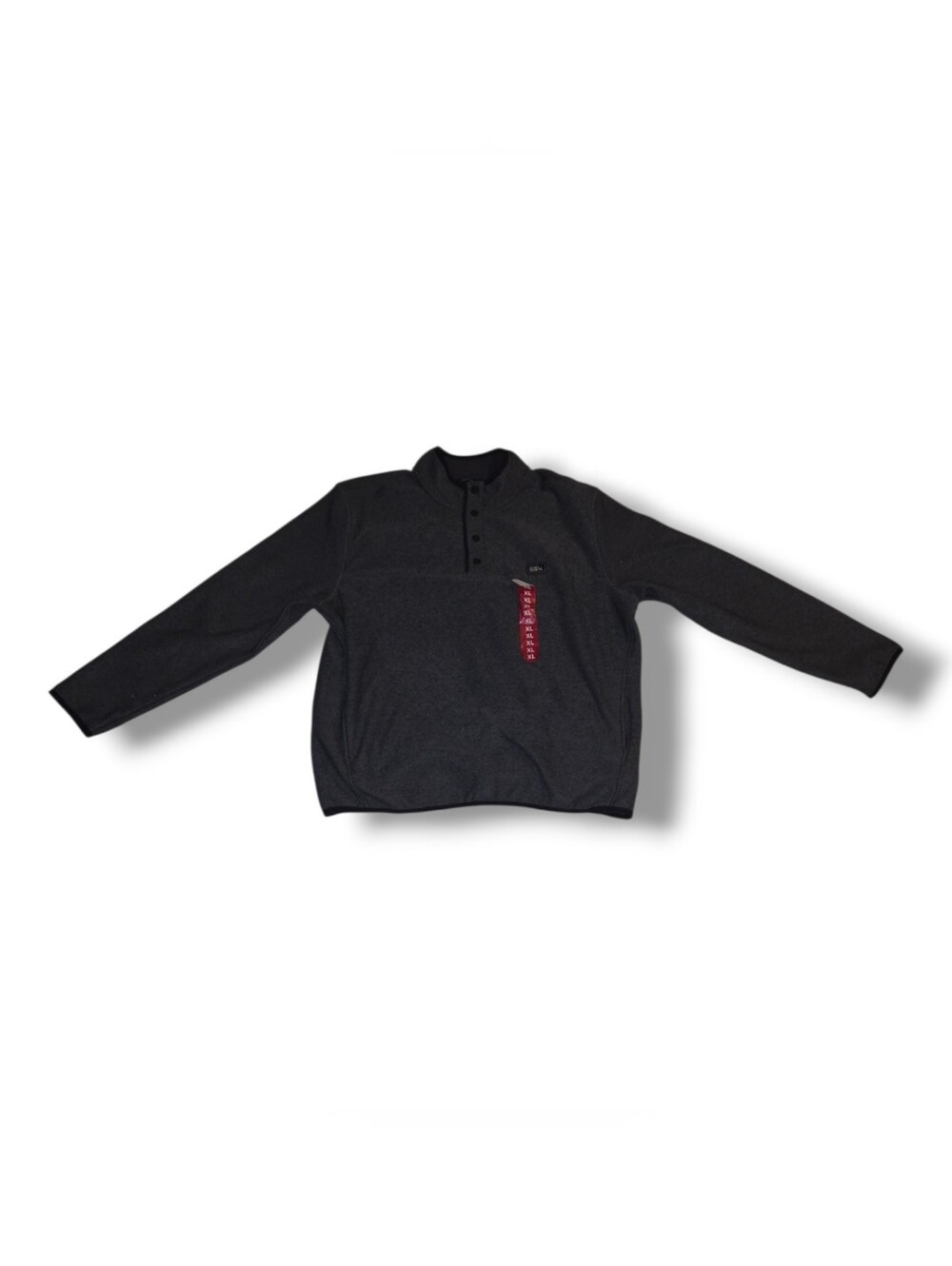 Eddie Bauer Charcoal Gray Quarter-Placket Pullover